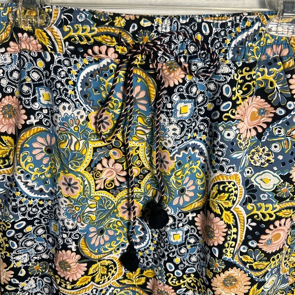 Ann Taylor LOFT Tapestry Floral Paisley Drawstring Skirt - Picture 7 of 10